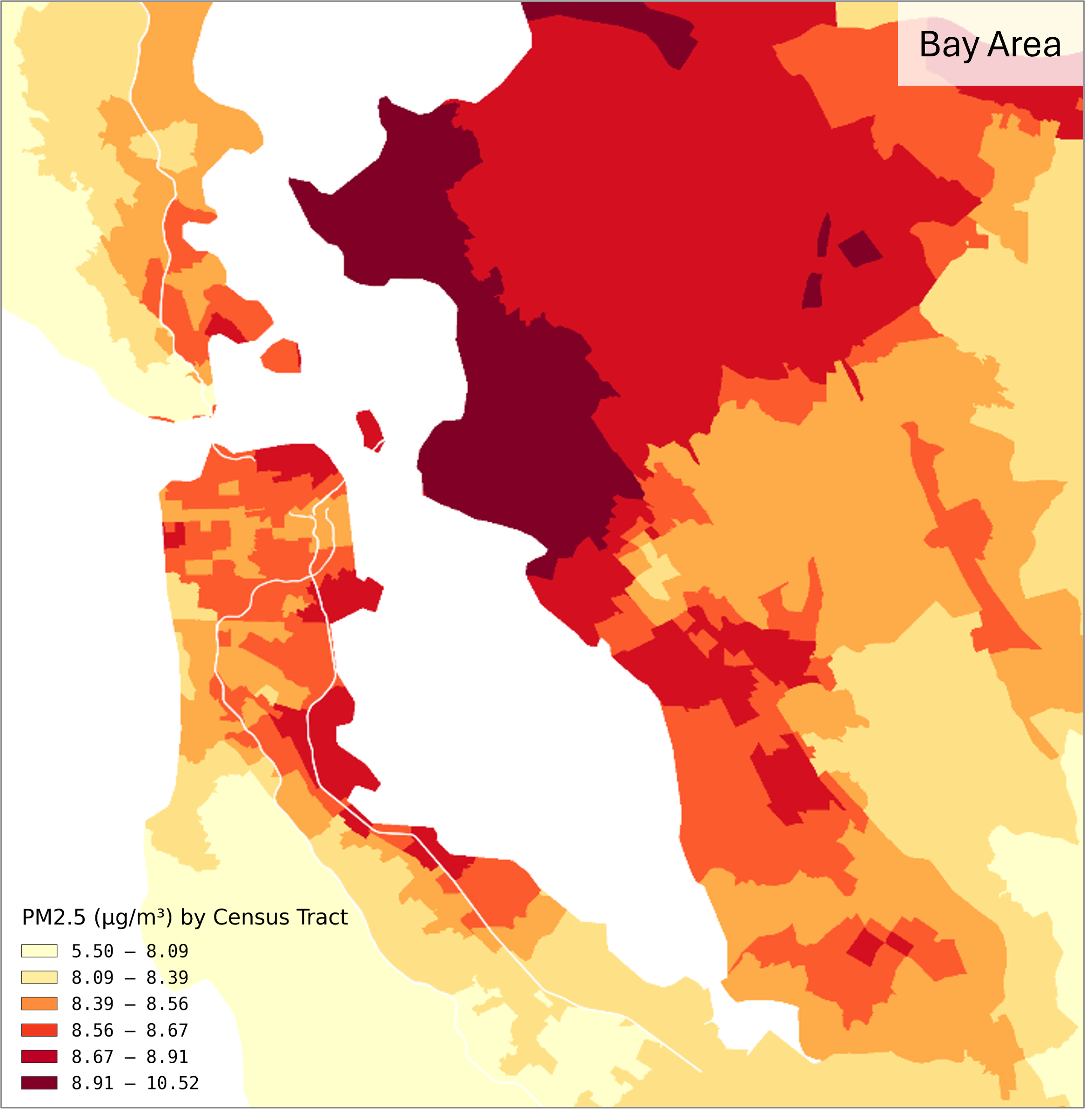 Bay Area PM2.5 Map